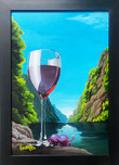 Godard Wine Art Godard Wine Art Gently Flowing Along (Framed)