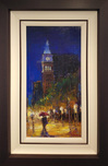 City Impressionism Originals and Prints City Impressionism Originals and Prints Historic Clock Tower (Original) (Framed)