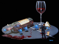 Godard Wine Art Godard Wine Art Nervous Grapes 502 (SN)