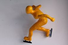 Ancizar Marin Sculptures  Ancizar Marin Sculptures  Speed Skater (Yellow)