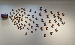 Ancizar Marin Sculptures  Ancizar Marin Sculptures  Xscape - Butterflies (Rainbow Color) (75 Butterflies)