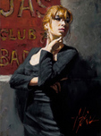 Fabian Perez Prints for Sale Fabian Perez Prints for Sale Sandra at the Red Sign