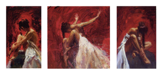 Henry Asencio Art Henry Asencio Art Sentiments Triptych - Conviction (PP) (Stretched)
