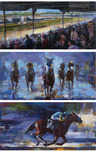 Michael Flohr Artist Michael Flohr Artist Set of Three; Churchill Downs, Win at the Preakness, Win at Belmont (SN)