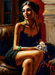 Fabian Perez Prints for Sale Fabian Perez Prints for Sale Study for Red on Red IV
