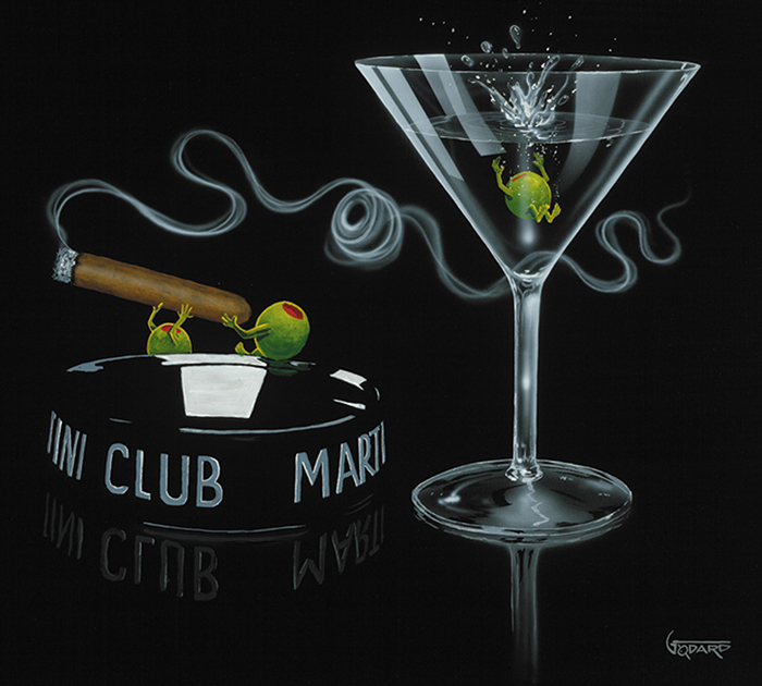 Michael Godard Smoke Off at the Club (SN) 
