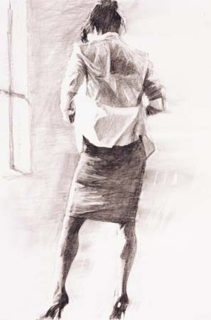 Aldo Luongo Working Girl II (Black & White)
