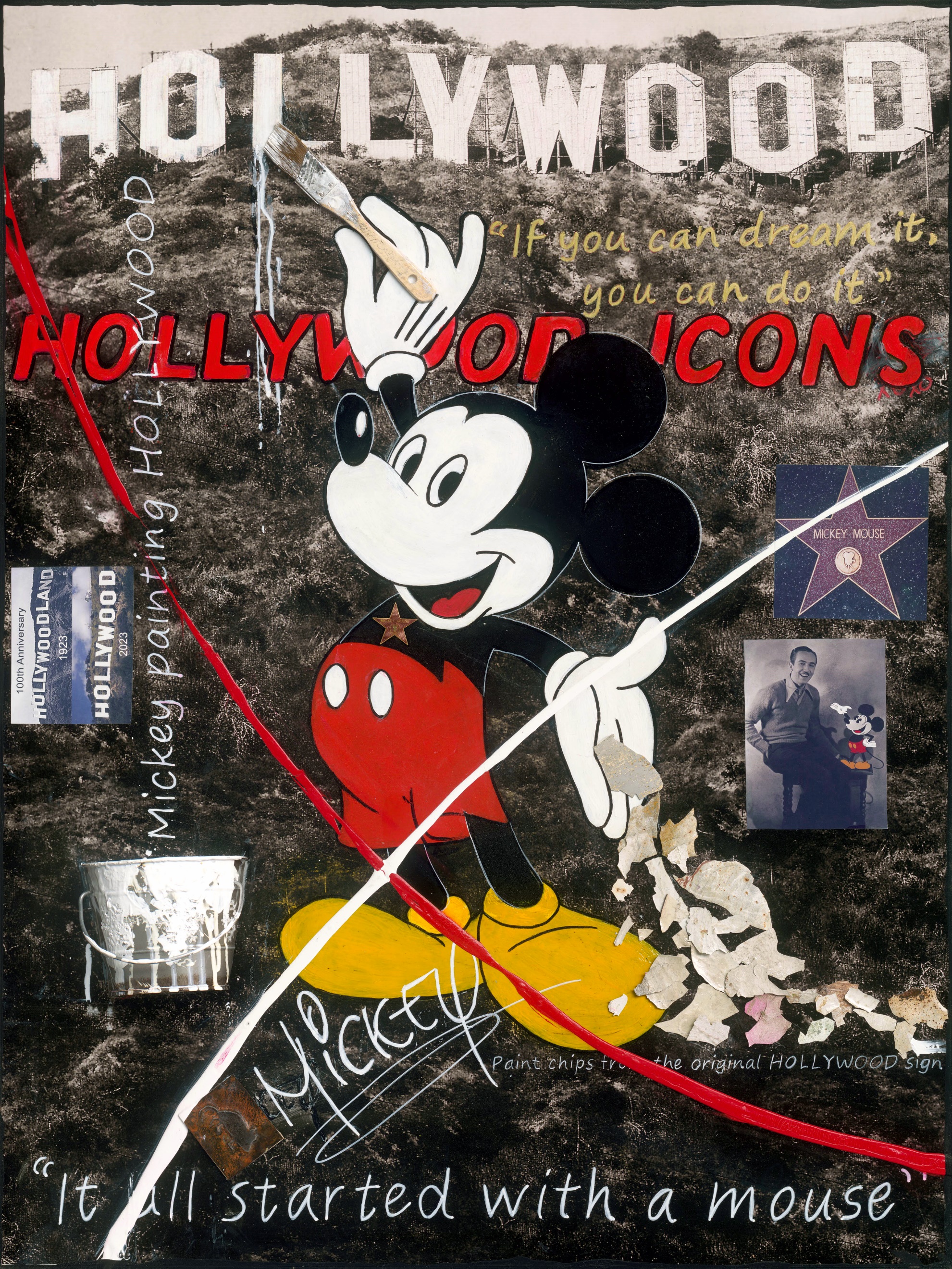 Deb Mack Mickey Painting Hollywood (TP) (Framed)