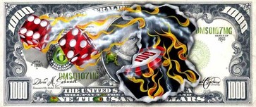 Michael Godard Michael Godard $1000 Bill - Winning Big (Magnum) (Mural)