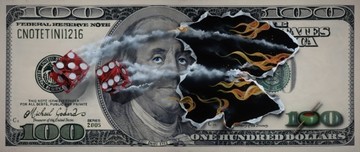 Michael Godard Michael Godard $100 Bill with Snake Eyes (Mural)