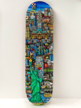 Charles Fazzino Art Charles Fazzino Art Lady Liberty in NYC (Skateboard Deck)