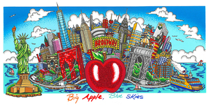 Charles Fazzino Art Charles Fazzino Art Big Apple, Blue Skies (Framed) (AP) 