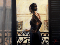 Fabian Perez Fabian Perez Balcony at Buenos Aires IX