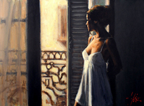 Fabian Perez Fabian Perez Balcony at Buenos Aires X