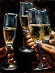 Fabian Perez Fabian Perez Brindis con Champagne (Horizontal)