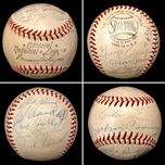 Fine Artwork On Sale Fine Artwork On Sale Baseball Signed by Hank Aaron & 20 Other Milwaukee Braves 1955 Players 