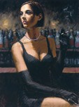 Fabian Perez Fabian Perez Brunette at the Bar II