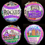 Charles Fazzino Art Charles Fazzino Art MLB Colorado Rockies Baseball With Case