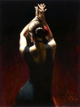 Fabian Perez Fabian Perez Flamenco Dancer in Black Dress