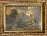 40% Off Select Items 40% Off Select Items Antique European Landscape  (Signature Illegible)