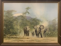 Fine Artwork On Sale Fine Artwork On Sale Elephant Family (Framed)