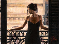 Fabian Perez Fabian Perez Luciana at the Balcony