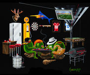 Godard Gambling Art Godard Gambling Art Man Cave (G)