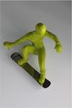 Ancizar Marin Sculptures  Ancizar Marin Sculptures  Jump Snowboarder (Lime Green)