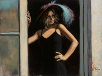 Fabian Perez Fabian Perez Sombrero Rojo Con Plumas 