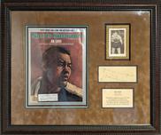 Fine Artwork On Sale Fine Artwork On Sale Joe Louis Framed Sports Illustrated Magazine, Vintage Photo, and Autograph (Framed)