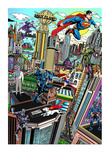 Charles Fazzino Art Charles Fazzino Art Superhero Series: Superman Saves the Day (DX)