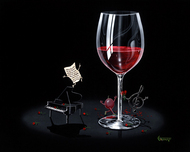 Godard Wine Art Godard Wine Art Tickling the Ivories (G)