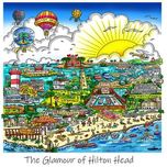 Charles Fazzino Art Charles Fazzino Art The South Carolina Series: The Glamour of Hilton Head (DX)
