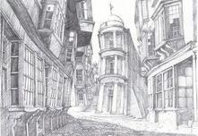 Stuart Craig Stuart Craig View of Diagon Alley 