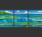 Heather Brown Art Heather Brown Art Wave Triptych (SN) (Set of 3)