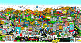 Charles Fazzino Art Charles Fazzino Art You're Going to Hollywood! (PR) (Black) (Framed)