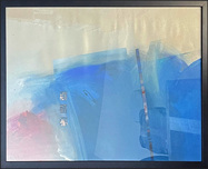 Fine Artwork On Sale Fine Artwork On Sale Abstract Artwork - Tan and Blue (Framed)