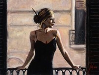 Fabian Perez Fabian Perez Balcony at Buenos Aires III - White Wall