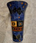 Fine Artwork On Sale Fine Artwork On Sale Blue Vase with Yellow Interior