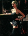 Fabian Perez Fabian Perez Monika at the Bar with White 