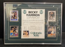Fine Artwork On Sale Fine Artwork On Sale Becky Hammon Colorado State University Stats Sheet and Collectors Cards (Framed)