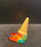Ancizar Marin Sculptures  Ancizar Marin Sculptures  Upside Down Ice Cream Cone - (SS - Rainbow Swirl)