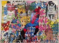 Mr. Brainwash Mr. Brainwash Spider-man (Original) (Framed)