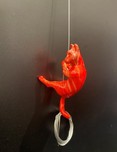 Ancizar Marin Sculptures  Ancizar Marin Sculptures  Cat Climber #1 (Red Swirl)