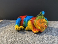 Ancizar Marin Sculptures  Ancizar Marin Sculptures  Small Sleeping Frenchie (Small) (Rainbow)