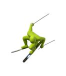 Ancizar Marin Sculptures  Ancizar Marin Sculptures  Jump Skier (Lime Green)