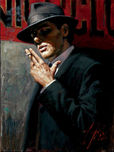 Fabian Perez Fabian Perez Man at the Red Sign