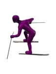 Ancizar Marin Sculptures  Ancizar Marin Sculptures  Cross Country Skier (Magenta)