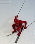 Ancizar Marin Sculptures  Ancizar Marin Sculptures  Jump Skier (Red)