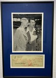 Fine Artwork On Sale Fine Artwork On Sale Harry Caray Signed Check from 1968 with Photo (Framed)